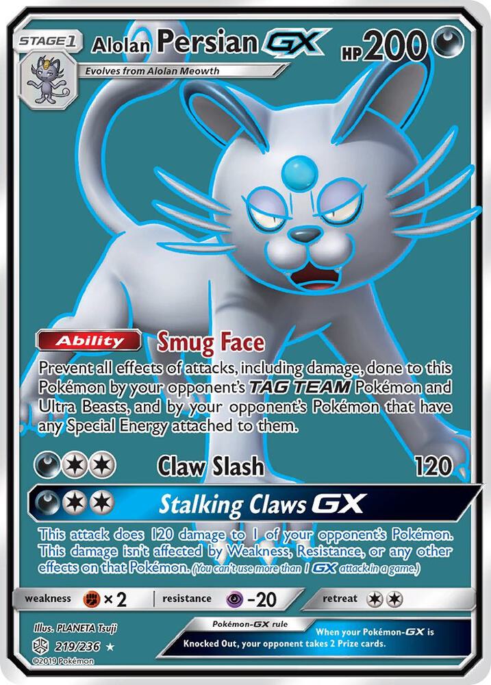 Alolan Persian GX Cosmic Eclipse 219/236