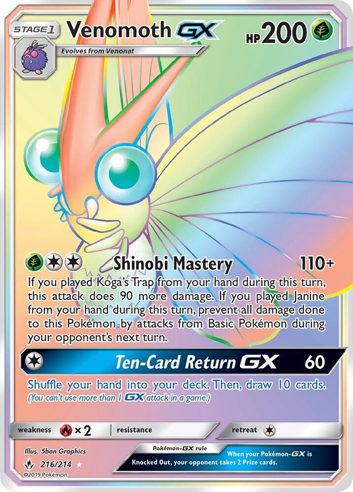 Venomoth GX - Unbroken Bonds 216/214