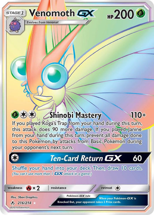 Venomoth GX - Unbroken Bonds 216/214